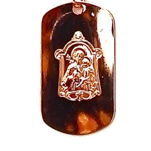 ROSE GOLD ST. Jospeh DOG TAG